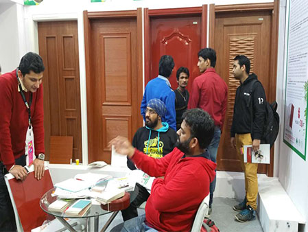 Customers From India Signing The Contract for WPC Door