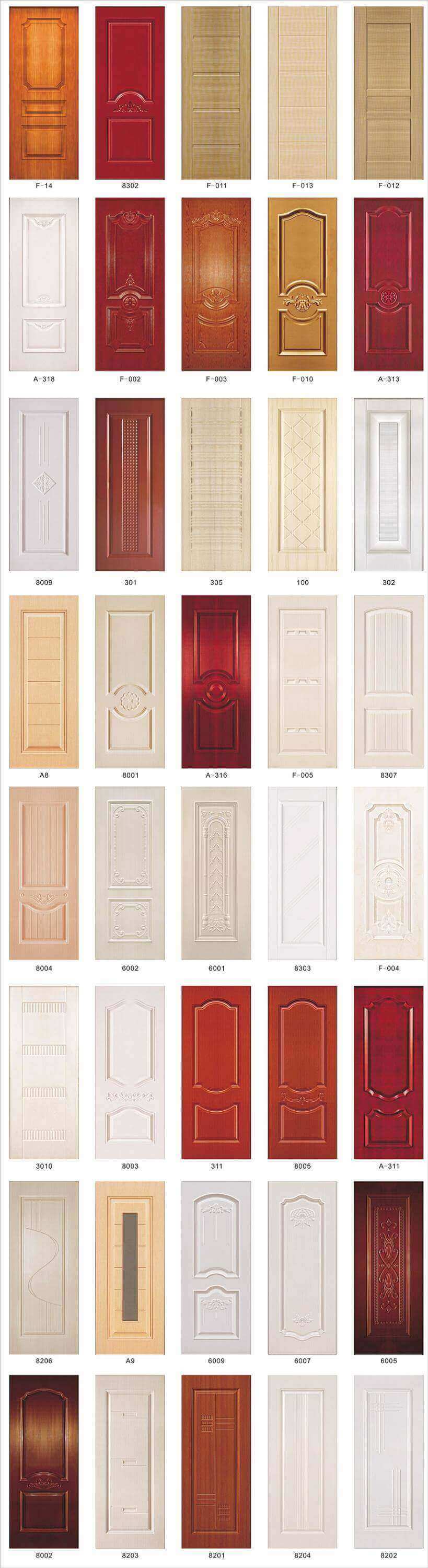 pvc wpc door skin design